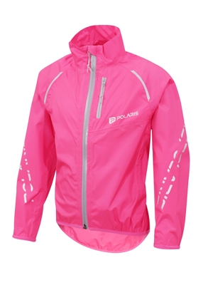 fluorescent pink cycling jacket