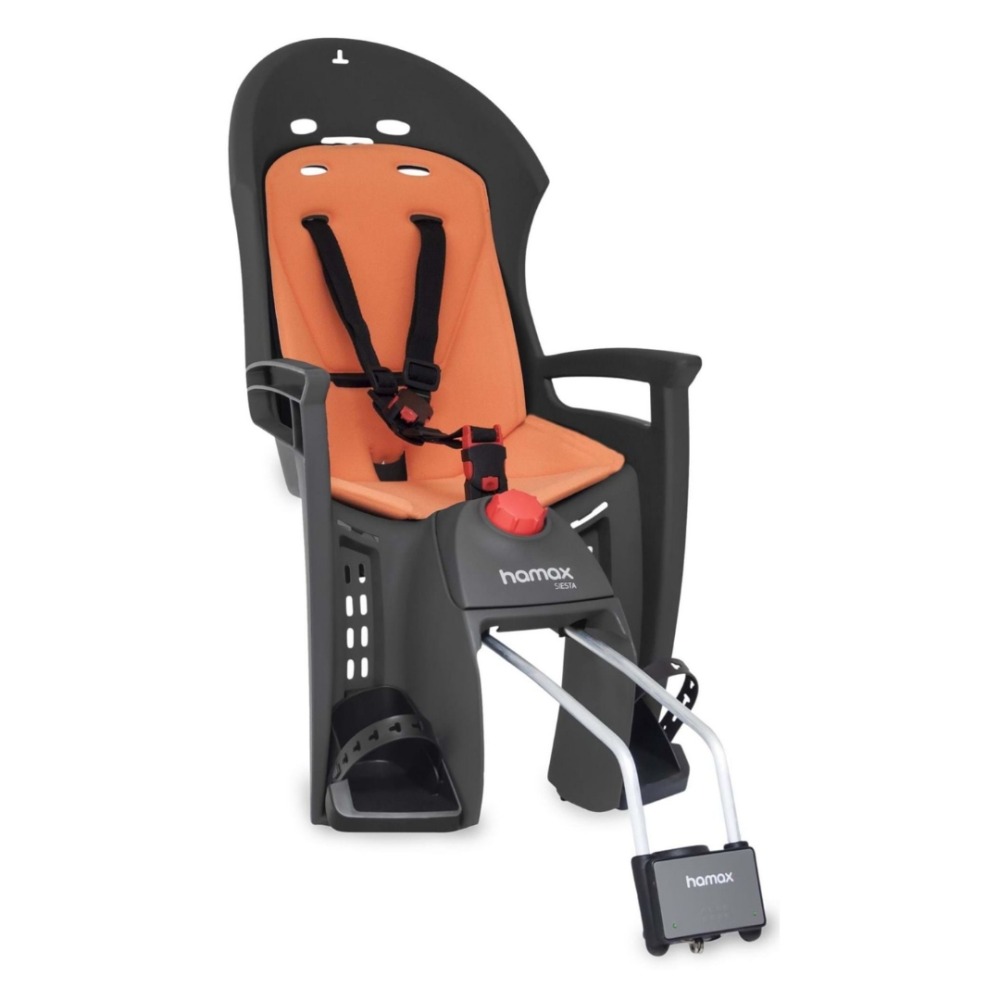 Best rear bike seats for toddlers and small children: Hamax Siesta on a blank background