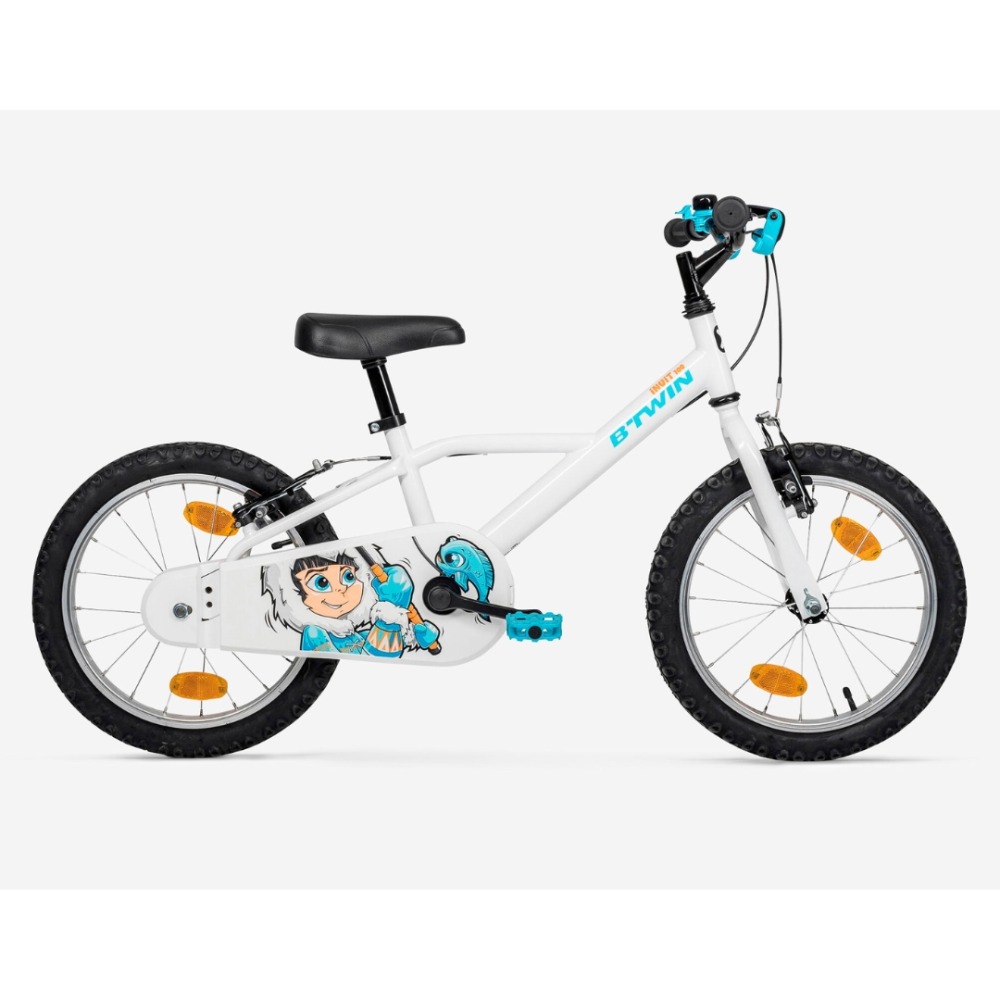 Best 16" kids' bikes: The B'Twin 16" bike with Inuit cartoon design