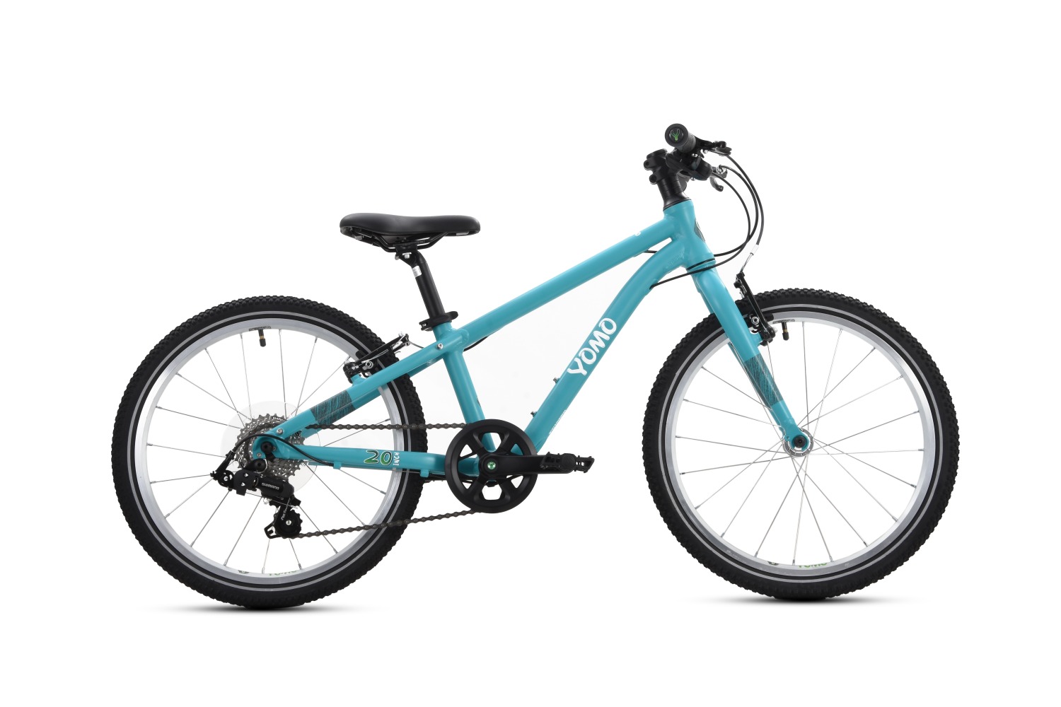 The YOMO 20 kids bike with gears in light blue / turquoise
