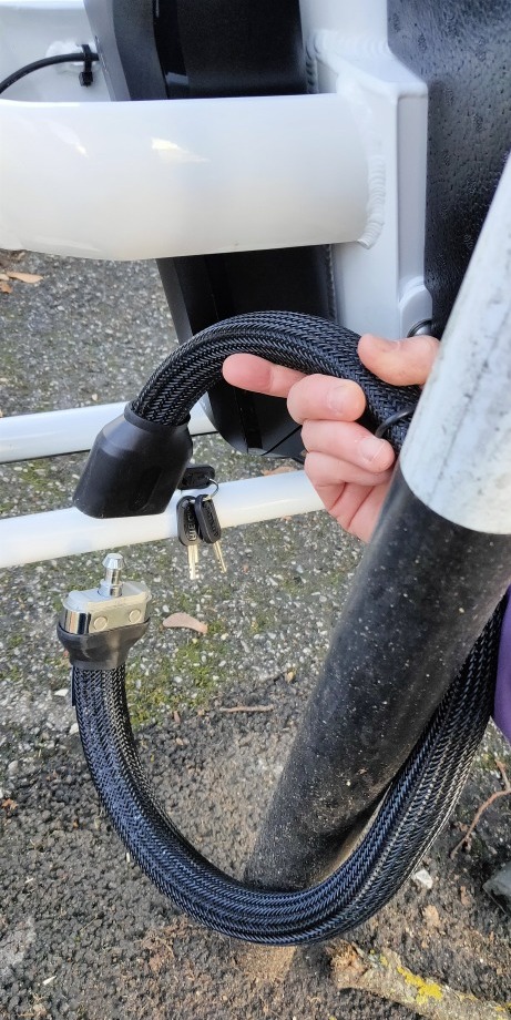 Litelok core plus bike lock in use with box bike